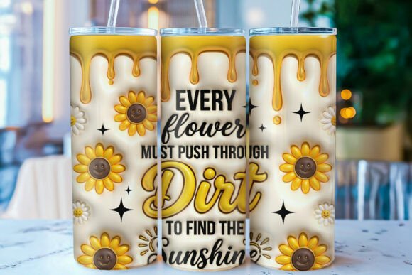 3D Inflated Motivational Tumbler Wrap: A Unique Design for Personalized Drinkware