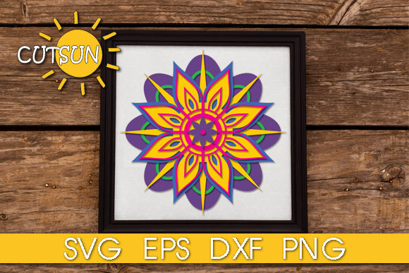 3D Layered Mandala 8 Layers
