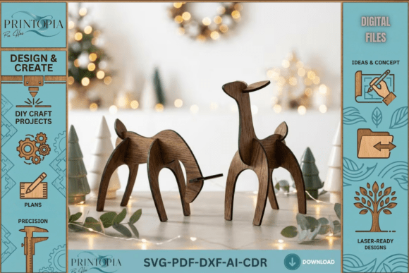 3D Reindeer Laser Cut Files: A Unique Way to Decorate Your Holiday Space