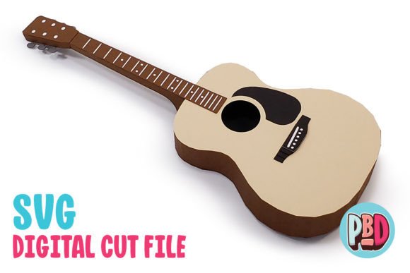 Acoustic Guitar 3D Papercraft: A Creative and Practical Decor Solution
