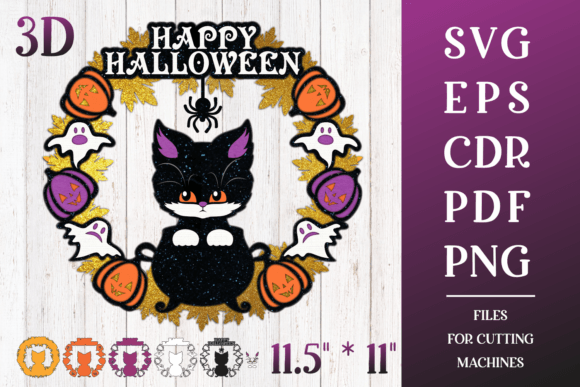 Black Cat Halloween Door Sign 3D: A Creative and Practical Halloween Decoration