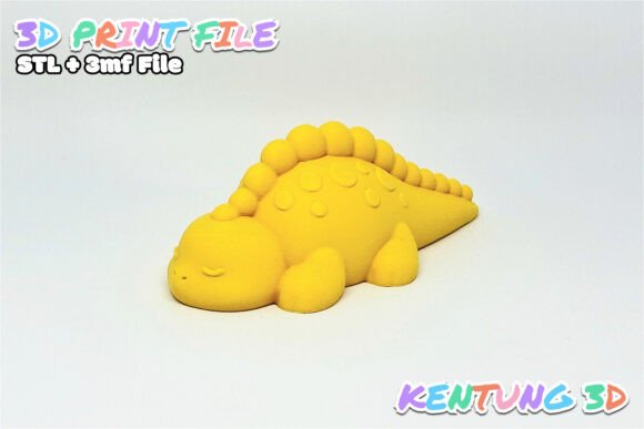 Bring Calm to Your Desk with the Kawaii Sleeping Dino 3D STL Figure
