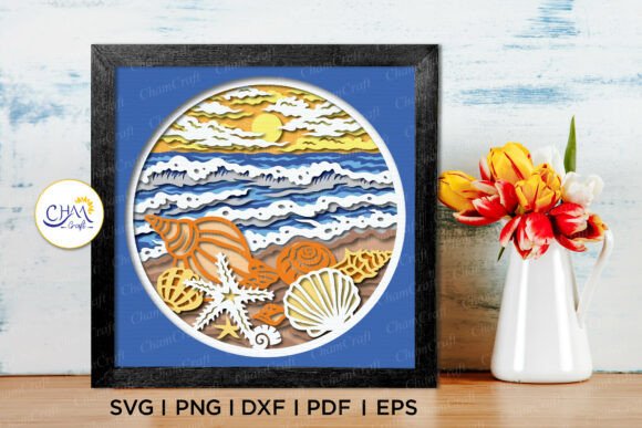 Capture Summer: 3D Beach Shadow Box SVG Guide
