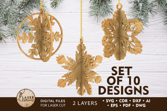 CHRISTMAS 3D Snowflakes Bundle Cut Files: A Creative Resource for Holiday Projects