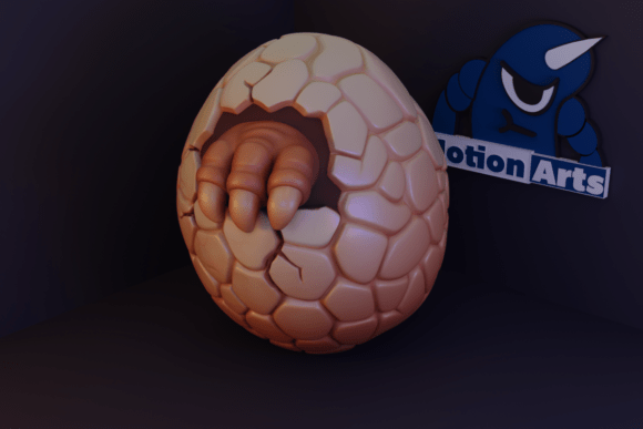 Dinosaur Hatching 3D Model for Print