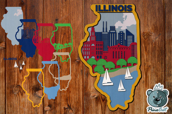 Illinois, 3D Layered Tropical: A Creative and Practical CNC Project for Woodworking Enthusiasts