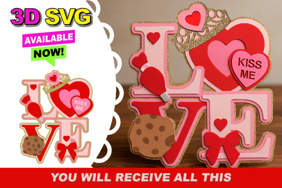 Integrating the Valentines Day Love Topper 3D SVG into Your Creative Workflow