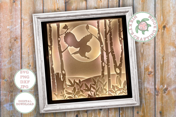 Owl 3d Shadow Box Template