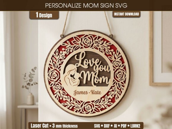 Personalized 3D Mom Sign SVG: A Thoughtful and Customizable Gift Idea