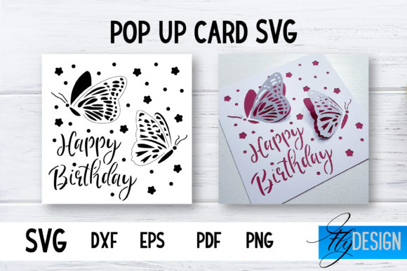 Pop Up Card SVG 3d Card SVG Birthday